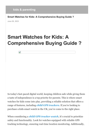 smart-watches-for-kids-comprehensive
