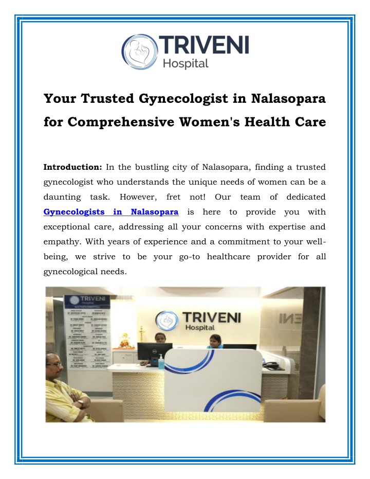 your trusted gynecologist in nalasopara