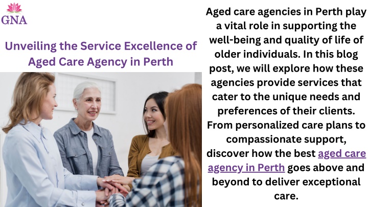 aged care agencies in perth play a vital role