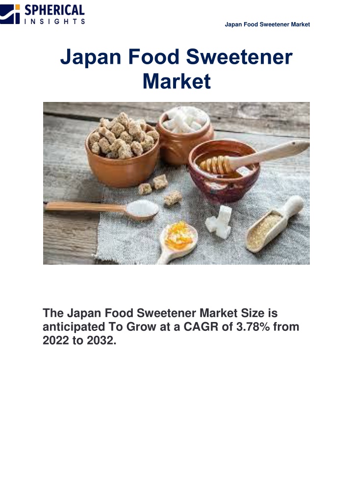 japan food sweetener market