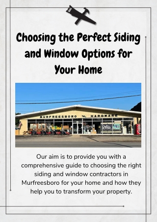 Murfreesboro Hardware: Reliable Siding and Window Contractors