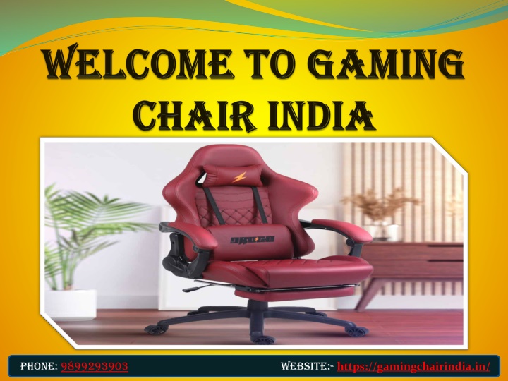 welcome to gaming chair india