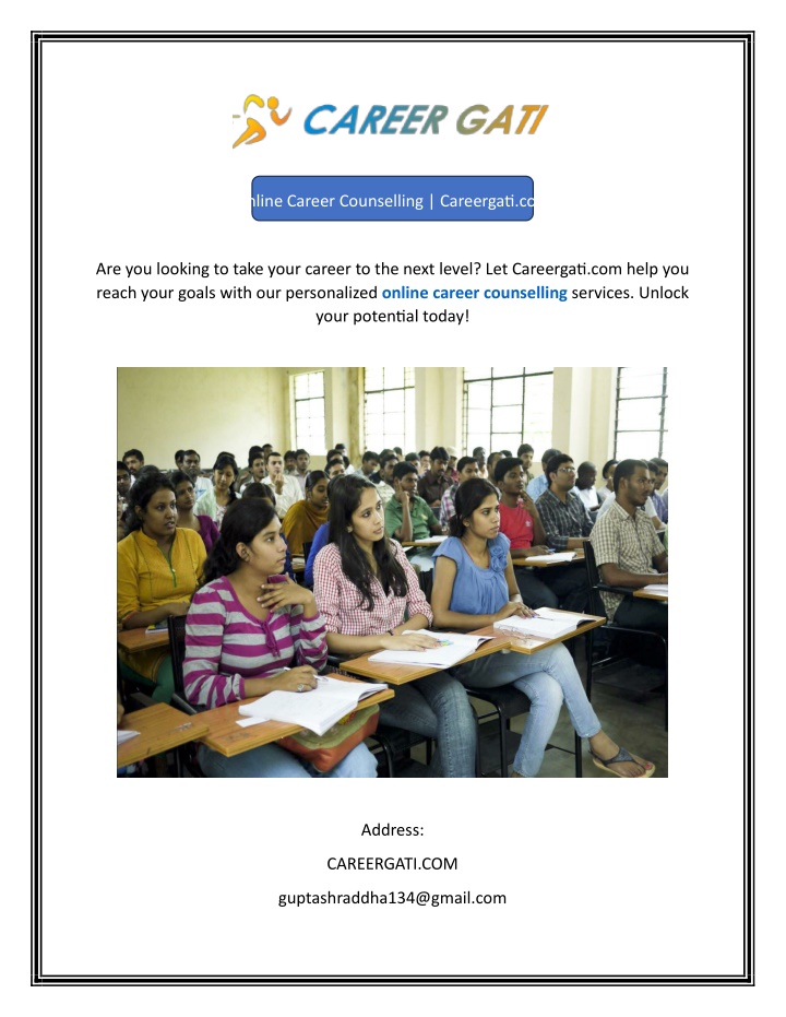 online career counselling careergati com