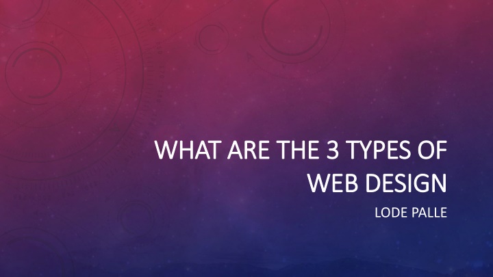 what are the 3 types of web design