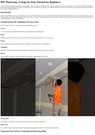 diy plastering a stage by step tutorial