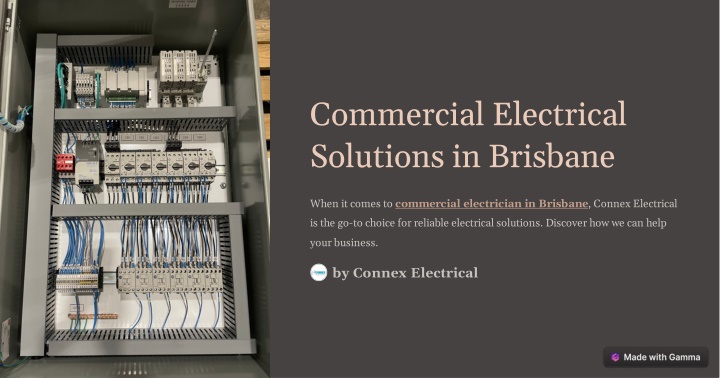 commercial electrical solutions in brisbane