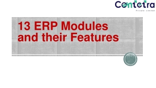 13 ERP Modules and Their Features