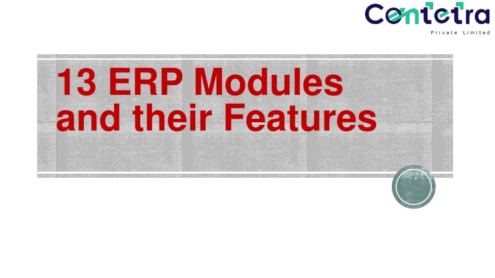 13 erp modules and their features