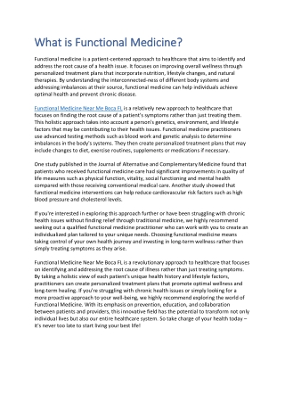 what is functio what is functional medicine