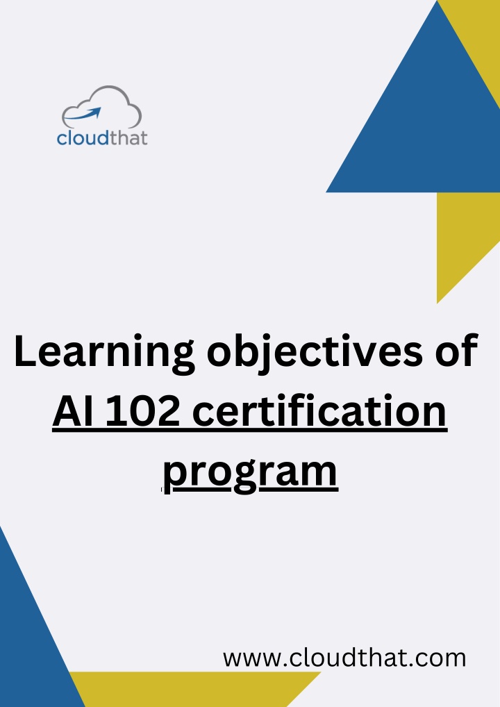 learning objectives of ai 102 certification