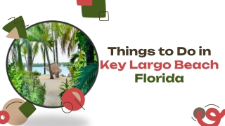 Things to Do in Key Largo Beach, Florida