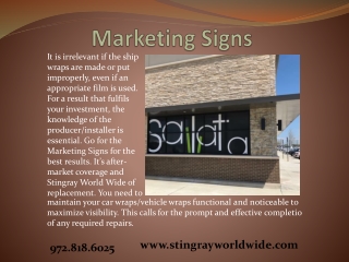 Marketing Signs