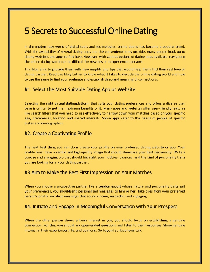 5 secrets to successful 5 secrets to successful