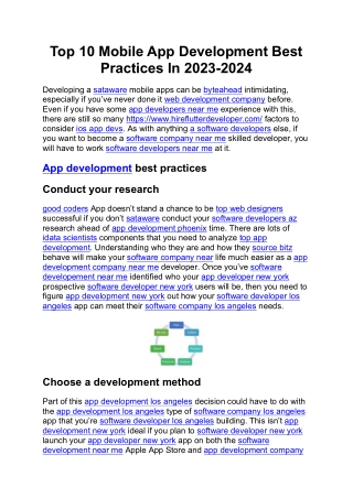 top 10 mobile app development best practices