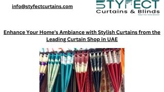 Enhance Your Home's Ambiance with Stylish Curtains from the Leading Curtain Shop in UAE