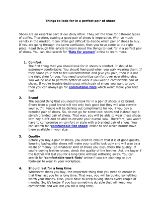 things to look for in a perfect pair of shoes