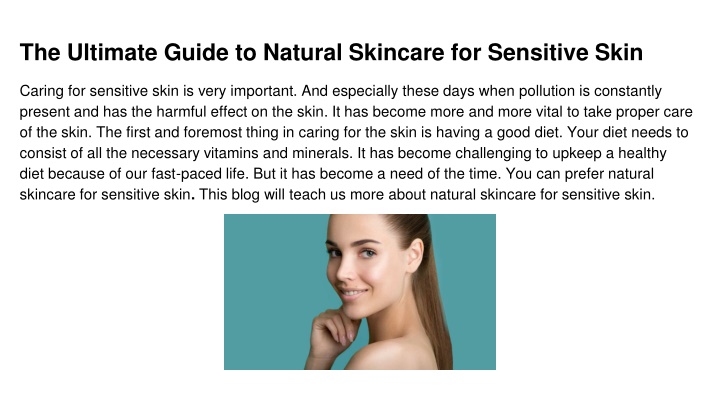 the ultimate guide to natural skincare for sensitive skin