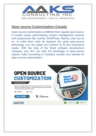 Open source Customization Canada