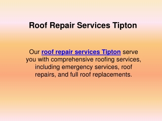 Roof Repair Services Tipton