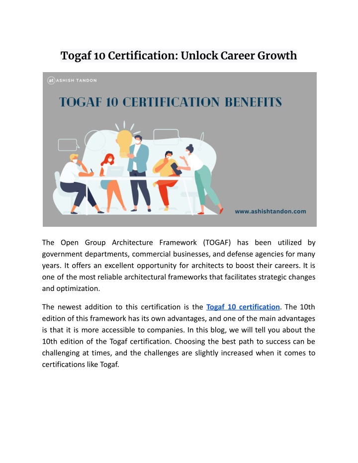 togaf 10 certification unlock career growth