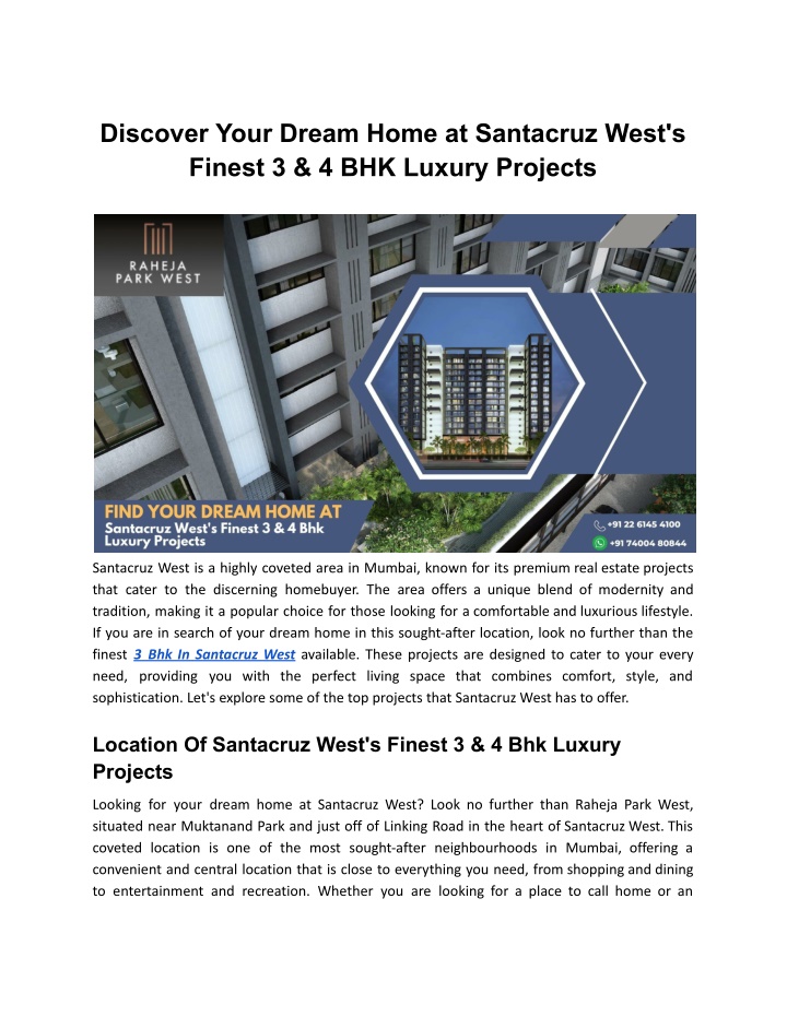 discover your dream home at santacruz west