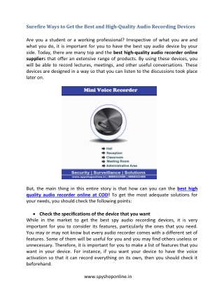 surefire ways to get the best and high quality