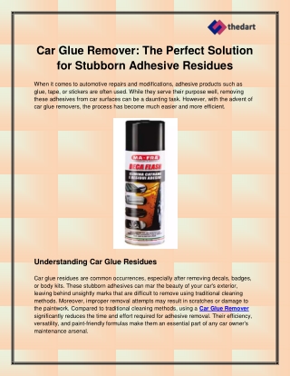 Car Glue Remover