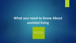 What you need to Know About assisted living