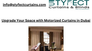 Upgrade Your Space with Motorized Curtains in Dubai