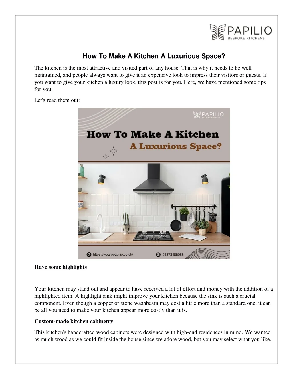 PPT - How To Make A Kitchen A Luxurious Space? PowerPoint Presentation ...