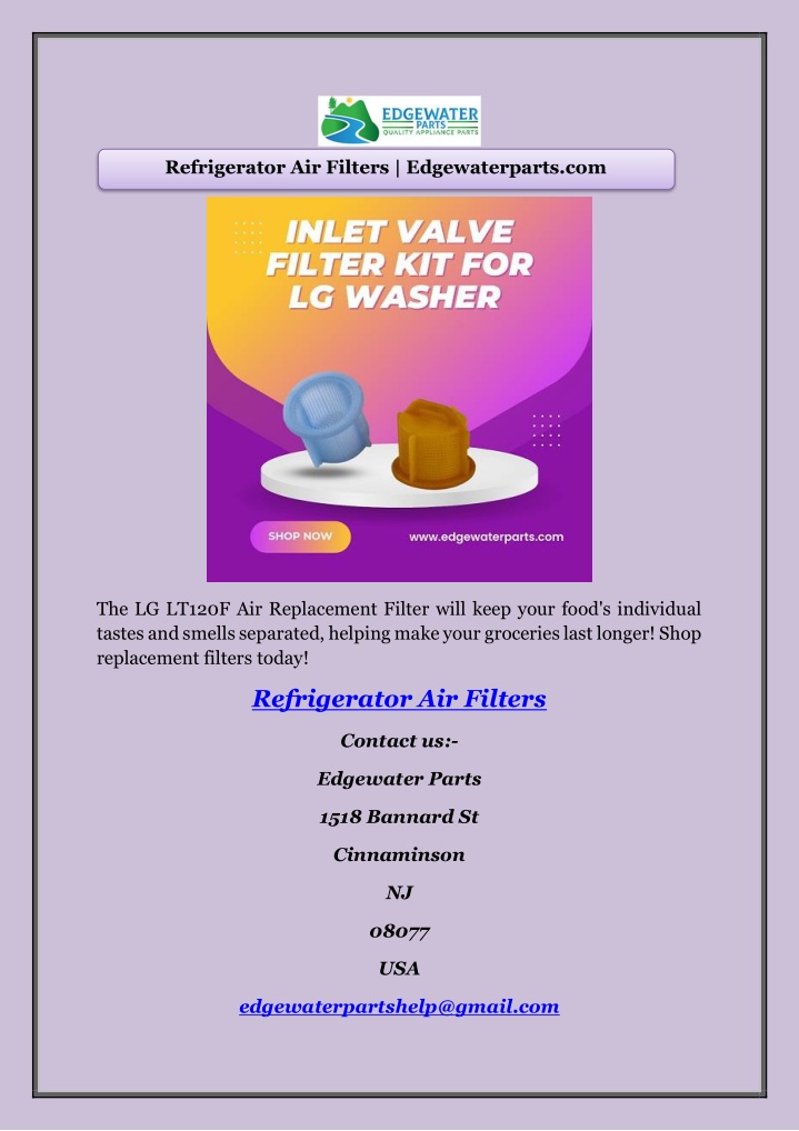 refrigerator air filters edgewaterparts com