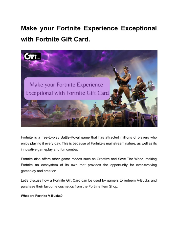 make your fortnite experience exceptional