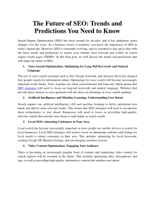 the future of seo trends and predictions you need