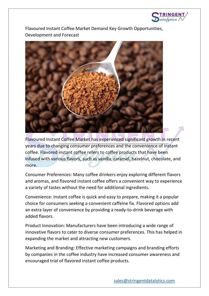 flavoured instant coffee market demand key growth