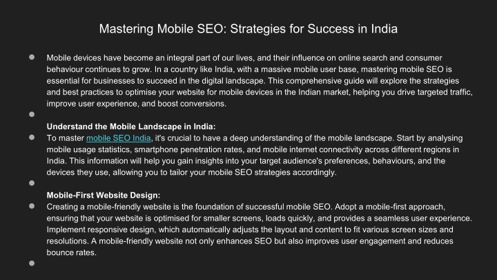 mastering mobile seo strategies for success