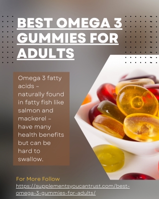 Best Omega 3 Gummies For Adults