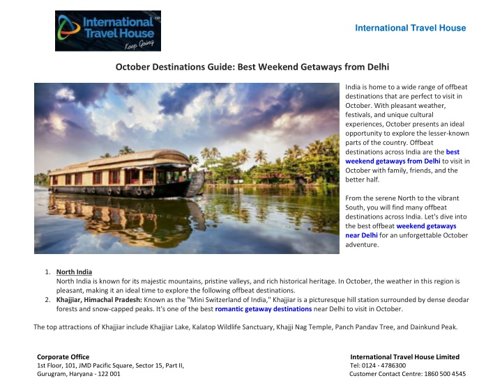 international travel house