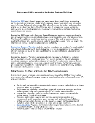sharpen your csm by automating servicenow