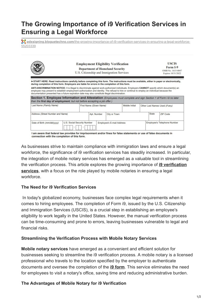 the growing importance of i9 verification