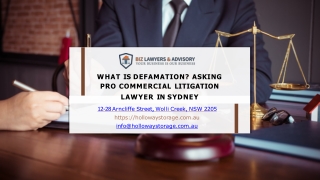 What Is Defamation Asking Pro Commercial Litigation Lawyer In Sydney