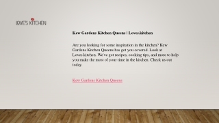 Kew Gardens Kitchen Queens  Loves.kitchen