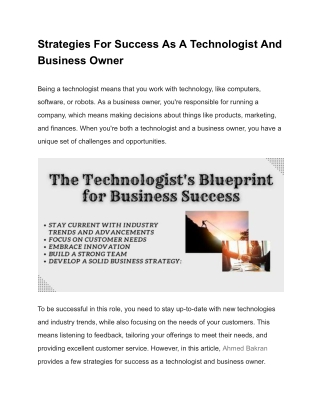 Scaling Your Technologist Business for Long-Term Success