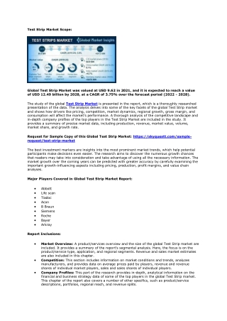 test strip market scope