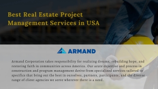 Real Estate Project Management Services in USA - Armand Corporation