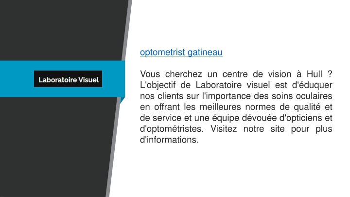 optometrist gatineau vous cherchez un centre