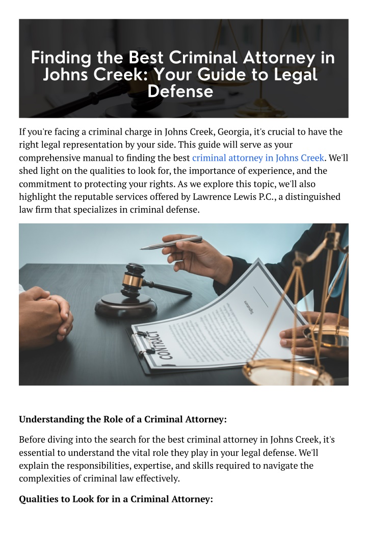 finding the best criminal attorney in johns creek