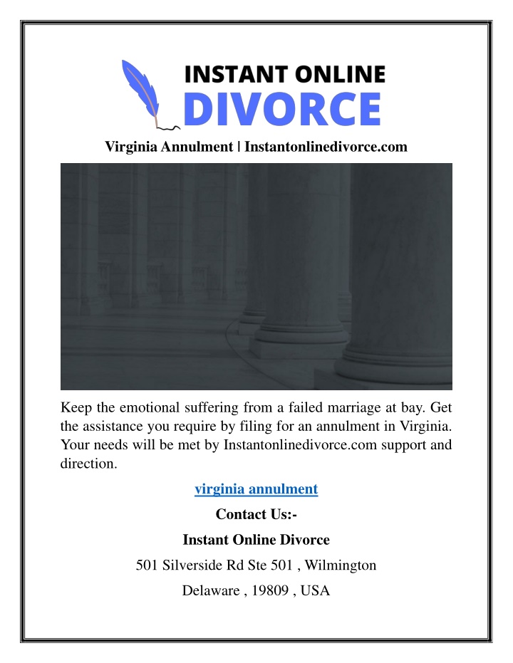 virginia annulment instantonlinedivorce com