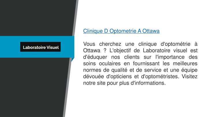 clinique d optometrie a ottawa vous cherchez