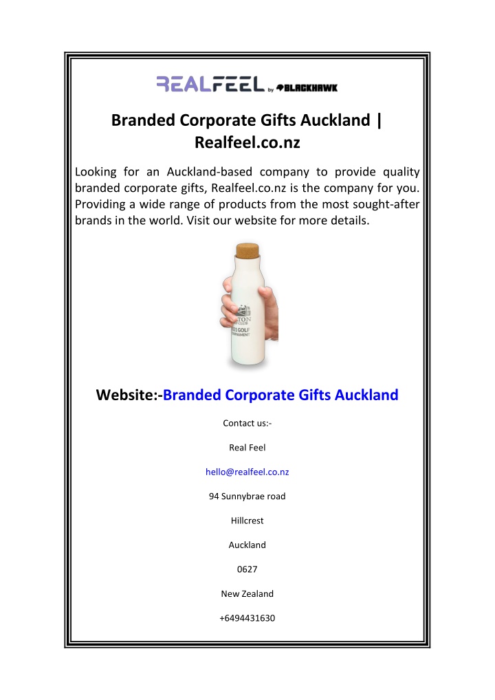 branded corporate gifts auckland realfeel co nz