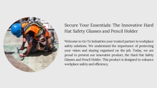 Secure Your Essentials The Innovative Hard Hat Safety Glasses and Pencil Holder